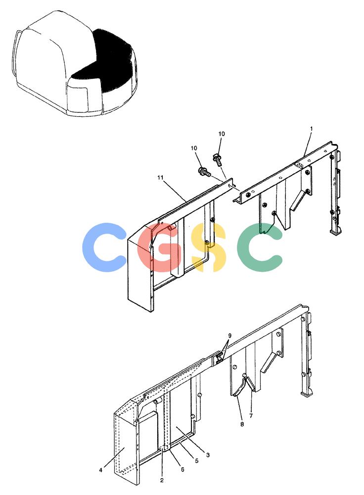 纽荷兰零件查询(E70) - MIDI CRAWLER EXCAVATOR (NA) (1/06-) (054) - GUARD ASSEMBLY New Holland Constructuion