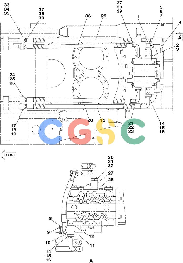 纽荷兰零件查询(E805) - CRAWLER EXCAVATOR (1/05-) (08-041-00[01]) - HYDRAULIC CIRCUIT - DIPPER AND BUCKET CYLINDER New Holland Constructuion