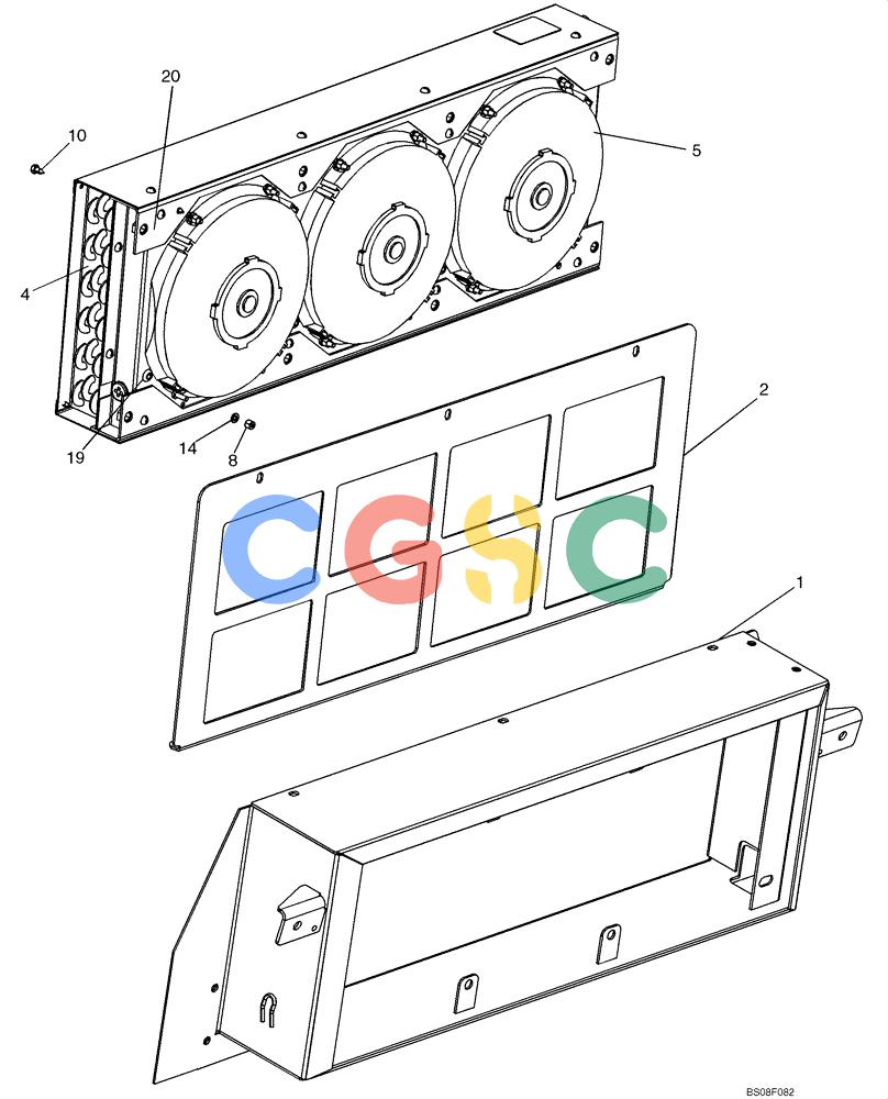 纽荷兰零件查询(D150B) - CRAWLER DOZER TIER 3 (HYDRO) (10/07-) (09-36) - CAB - AIR CONDITIONING CONDENSER New Holland Constructuion