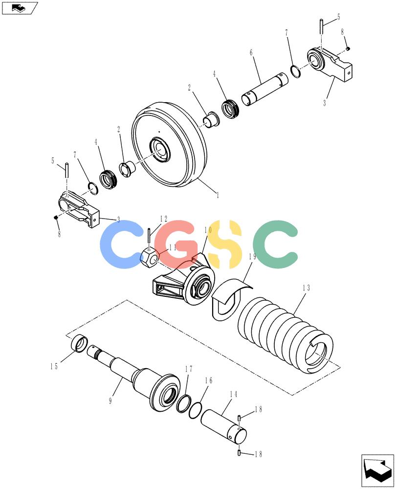 神钢零件查询(ED160 BLADE) - HYDRAULIC EXCAVATOR - ASN LH02-01501 (9/12-12/13) (48.134.AA[02]) - IDLER, ASSY Kobelco