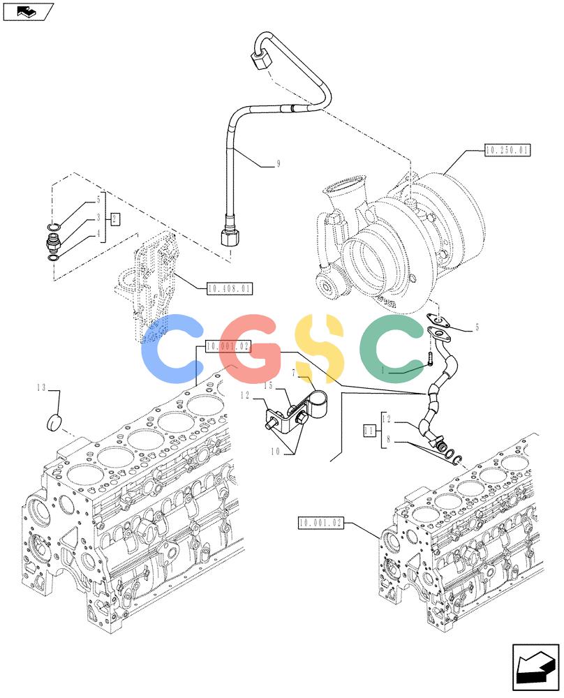 神钢零件查询(F4HFE613Z A005) - ENGINE 5801366340 - 84285367 (9/10-) (10.304.05) - PIPING - ENGINE OIL (504367798) Kobelco