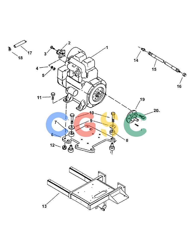 凯斯零件查询(1100) - CONCORD AIR SYSTEM (10/97-12/00) (E38) - ENGINE MOUNTING Case Agriculture