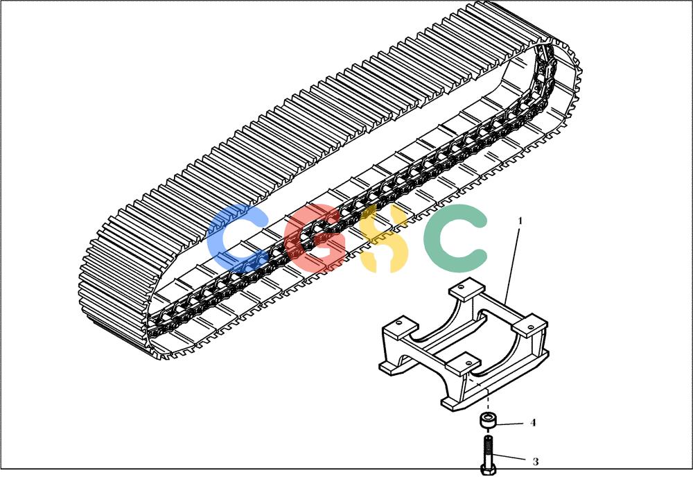 纽荷兰零件查询(EC350) - CRAWLER EXCAVATOR (2/00-) (06.120[001]) - GUIDE DRIVING CHAIN (S/N 735003-735026) New Holland Constructuion