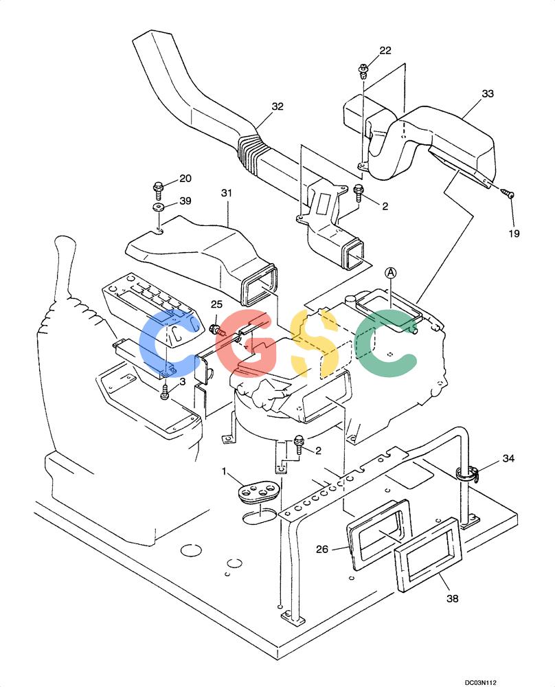 纽荷兰零件查询(E160) - CRAWLER EXCAVATOR (N.A.) (1/06-) (09 -32[00]) - AIR CONDITIONER MOUNTING New Holland Constructuion