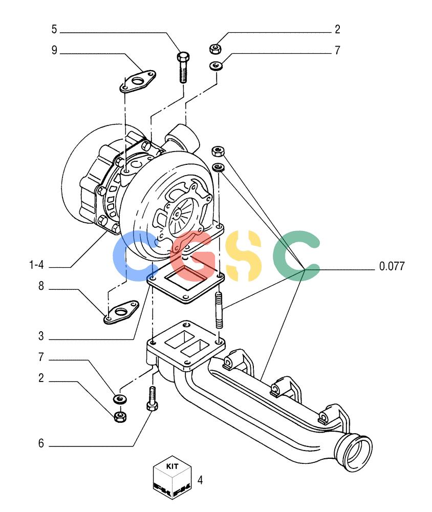 纽荷兰零件查询(FD255) - CRAWLER DOZER (N.A. VERSION) (7/95-) (0.240[01]) - TURBOCHARGER New Holland Constructuion
