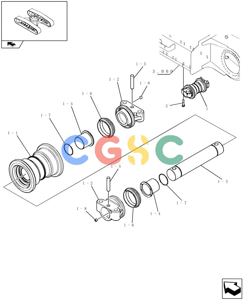 纽荷兰零件查询(E235BSR) - CRAWLER EXCAVATOR (5/07-) (3.040[01]) - TRACK ROLLER New Holland Constructuion