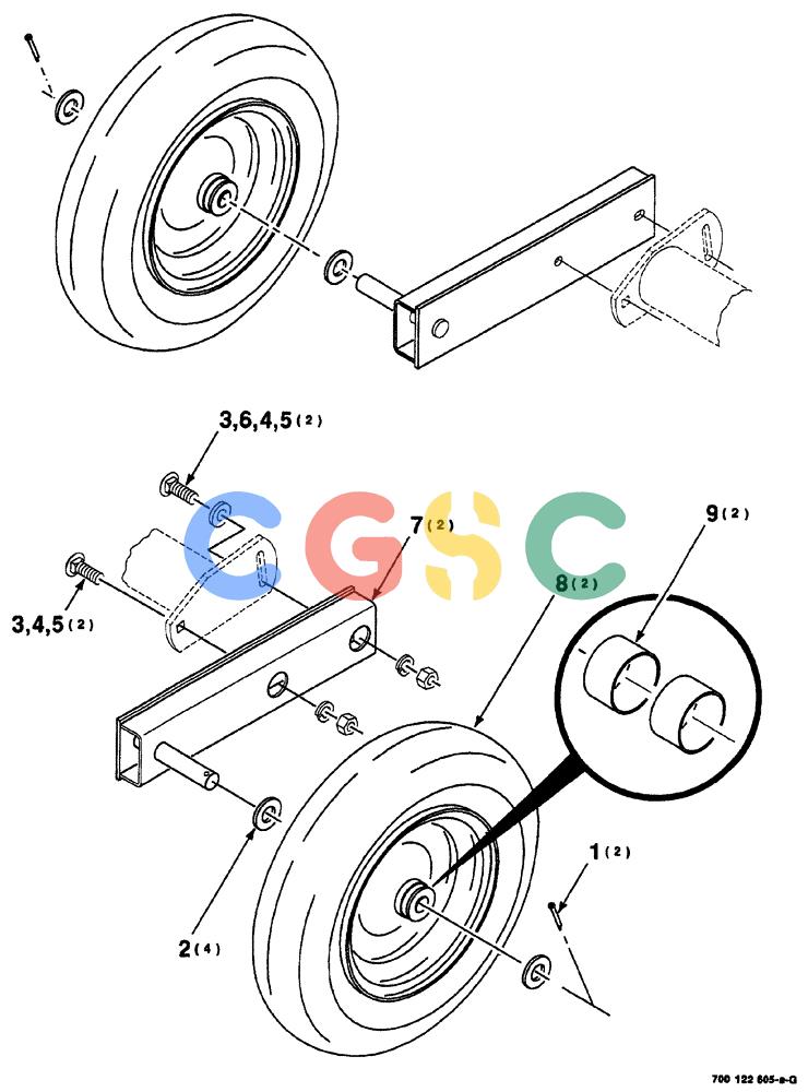 凯斯零件查询(8555) - CASE IH RECTANGULAR BALER (1/90-12/99) (07-06) - GAUGE WHEEL ASSEMBLY Case Agriculture