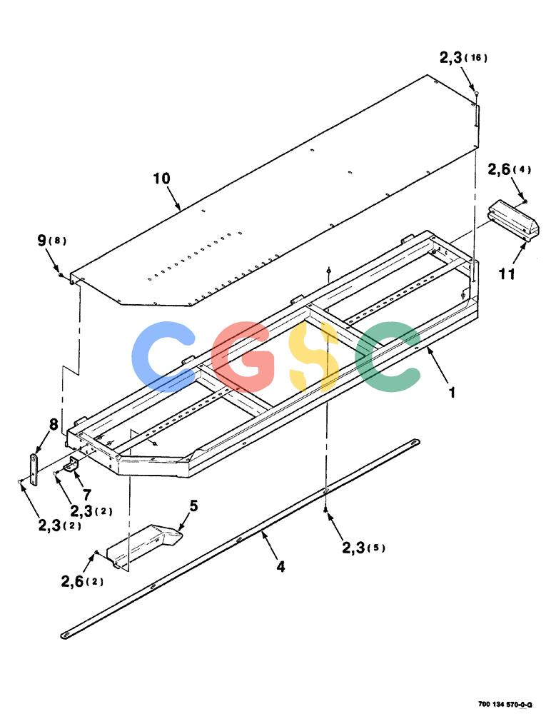凯斯零件查询(8575) - CASE IH MID-SIZE RECTANGULAR BALER (NORTH AMERICA) (1/95-12/00) (10-012) - WING CART ASSEMBLY (LEFT) Case Agriculture