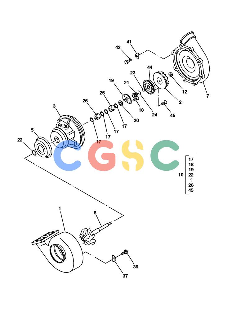 纽荷兰零件查询(E805) - CRAWLER EXCAVATOR (1/05-) (02-027-00[01]) - TURBOCHARGER New Holland Constructuion