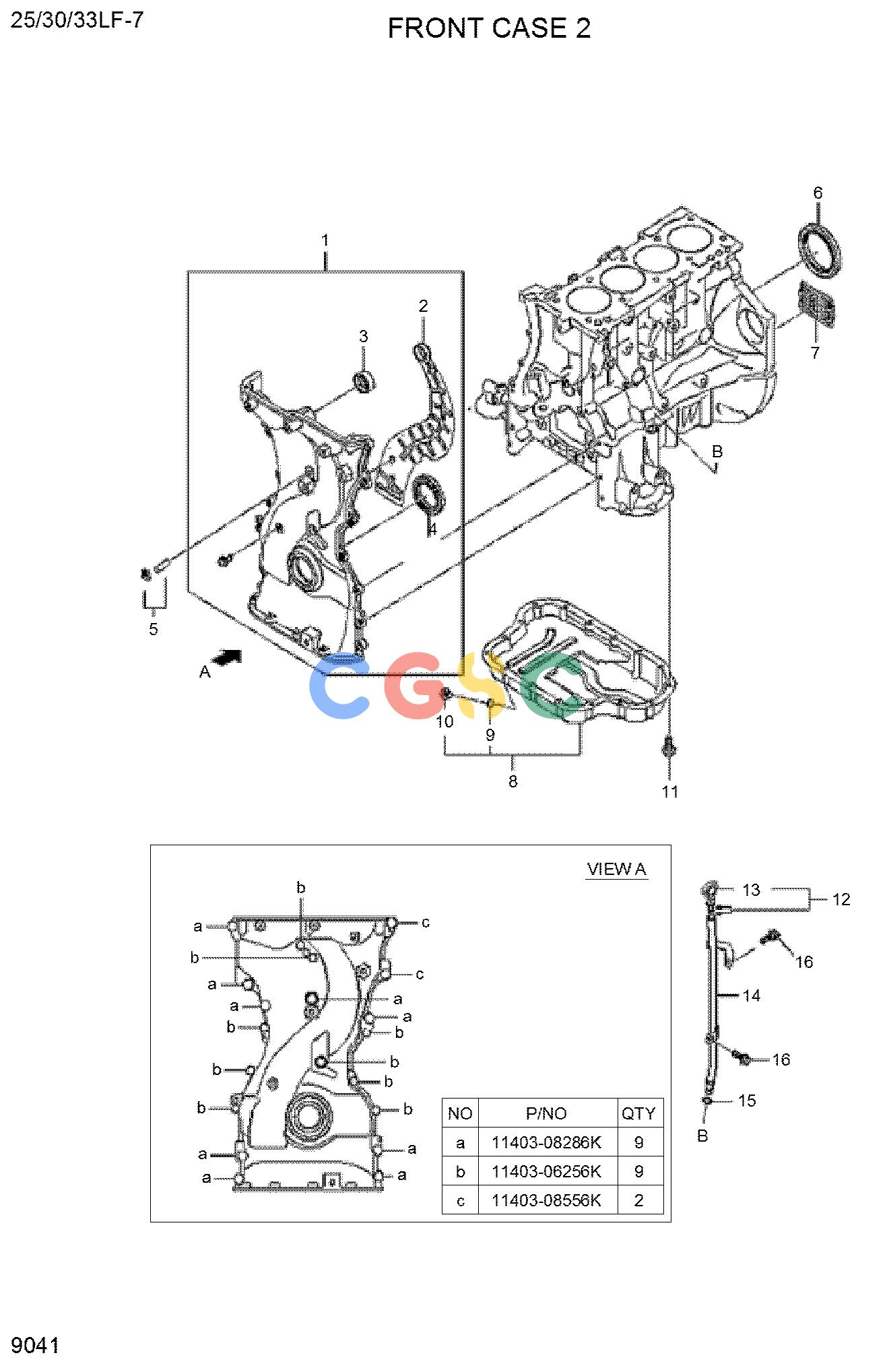 现代零件查询25/30/33LF-7 FRONT CASE 2EPC Hyundai 