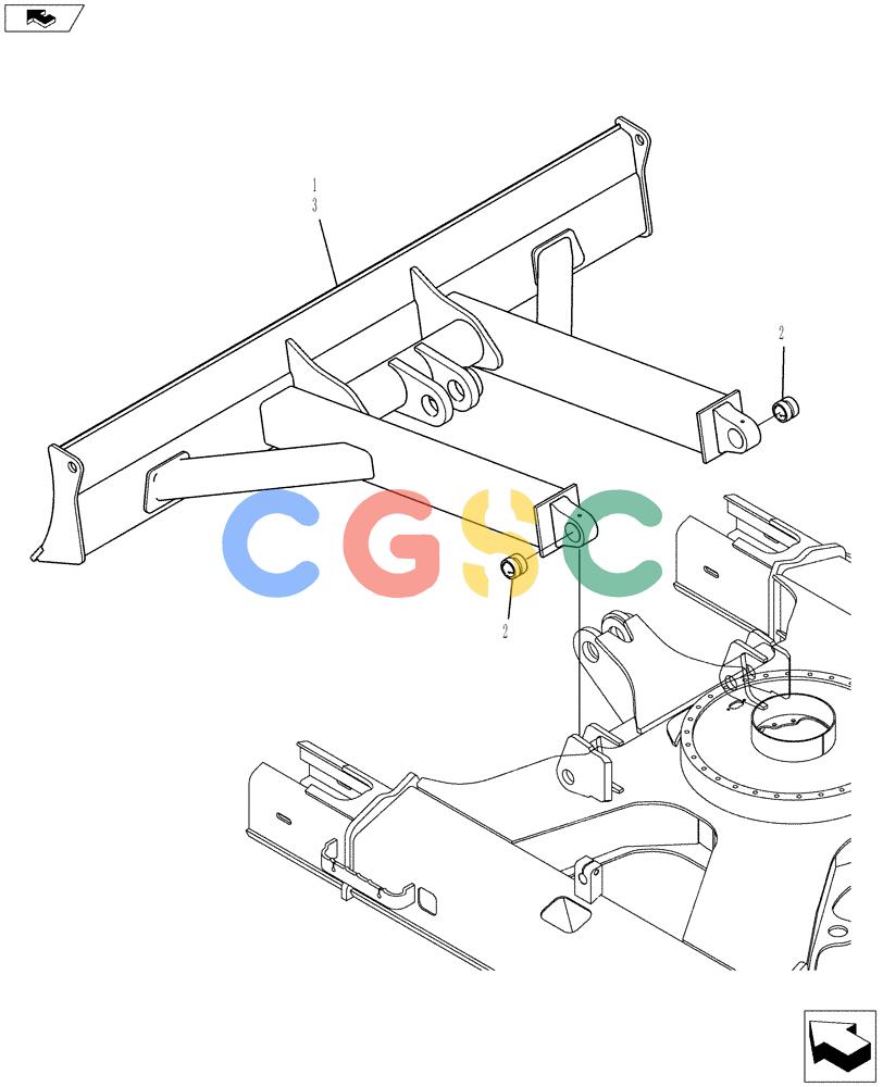 纽荷兰零件查询(E80BMSR) - COMPACT CRAWLER EXCAVATOR ASN LF06-04501 (NBTA18037) (02-020[00]) - DOZER ASSEMBLY New Holland Constructuion