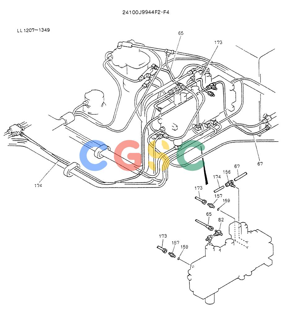 神钢零件查询(K909LC) - MARK II EXCAVATOR BTW LL1207 - LL1487 (1/87-12/03) (03-002[03]) - REMOTE-CONTROL ASSY Kobelco