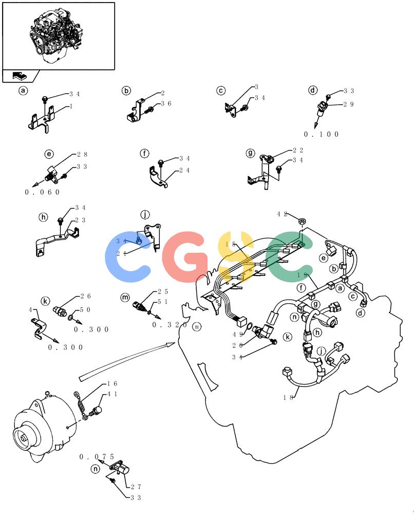 纽荷兰零件查询(E235BSR) - CRAWLER EXCAVATOR (5/07-) (0.380[01]) - ELECTRICAL PARTS (ENGINE) New Holland Constructuion