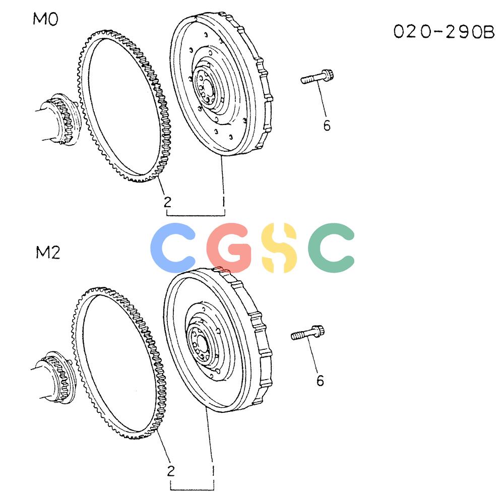神钢零件查询(6D22CT) - MITSUBISHI DIESEL ENGINE - K909A, K910, K912 & K935 (1/76-12/06) (01-009) - FLYWHEEL Kobelco