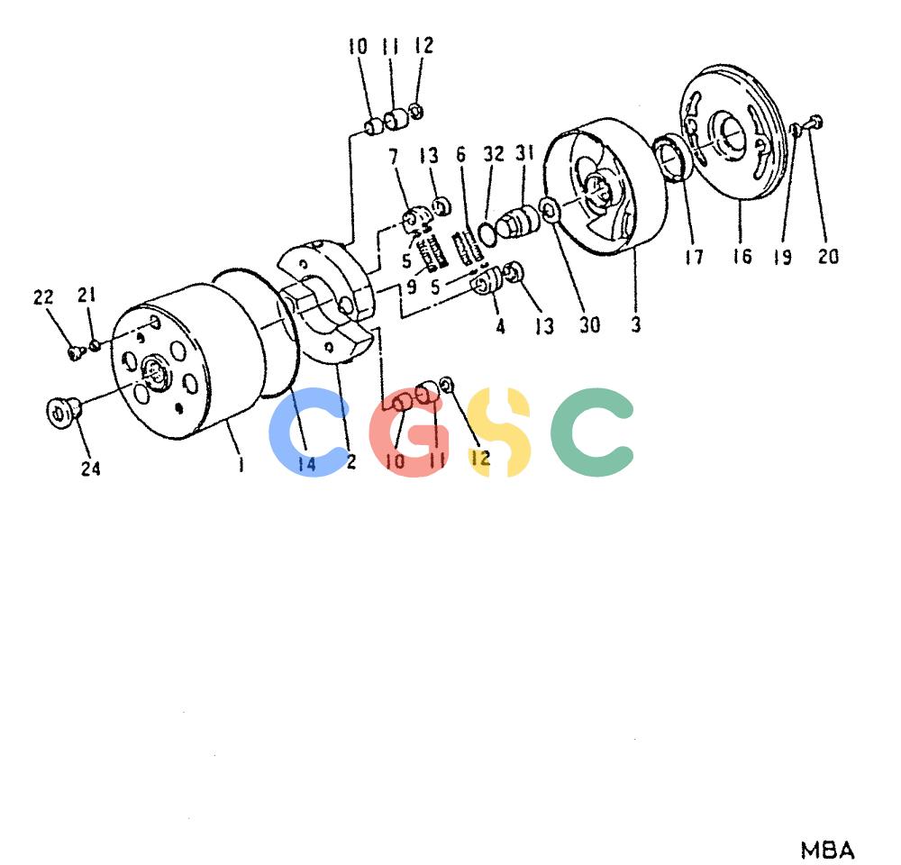 神钢零件查询(6D22-TC) - MITSUBISHI DIESEL ENGINE - K912, K912LC, & K916 (1/83-12/06) (03-013) - AUTOMATIC TIMER (INNER PARTS) 040-134B Kobelco