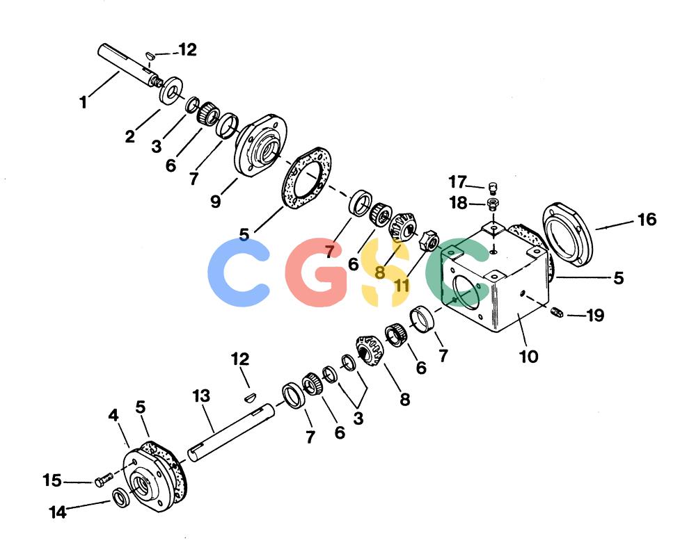 凯斯零件查询(1124) - CONCORD AIR SYSTEM (5/99-12/00) (E23) - 0101908 GEARBOX PARTS Case Agriculture
