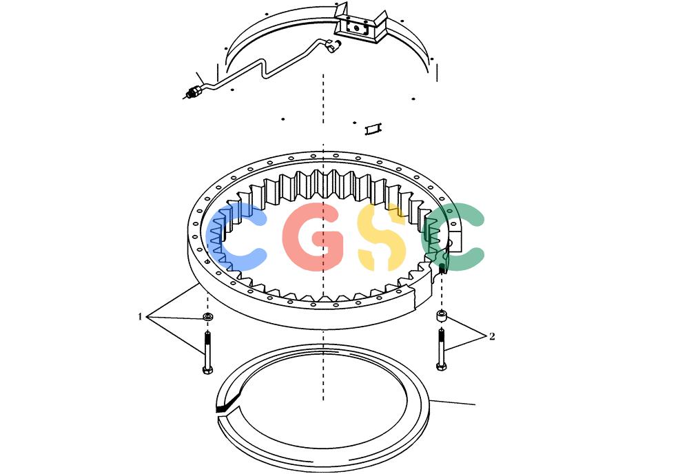 纽荷兰零件查询(EC240) - CRAWLER EXCAVATOR (5/00-) (11.010[001]) - SWIVEL CONNECTION INSTALL.MATERIAL (S/N 724002-UP) New Holland Constructuion