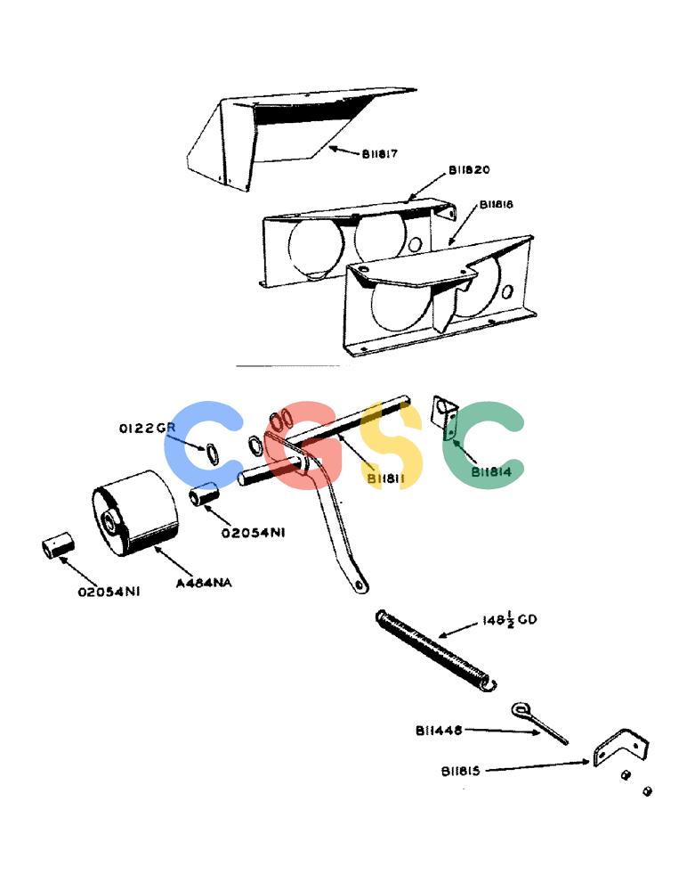 凯斯零件查询(130) - CASE TWINE TIE RECTANGULAR BALER (1/55-12/72) (08) - PLATFORM FOR P.T.O. GEAR BOX Case Agriculture