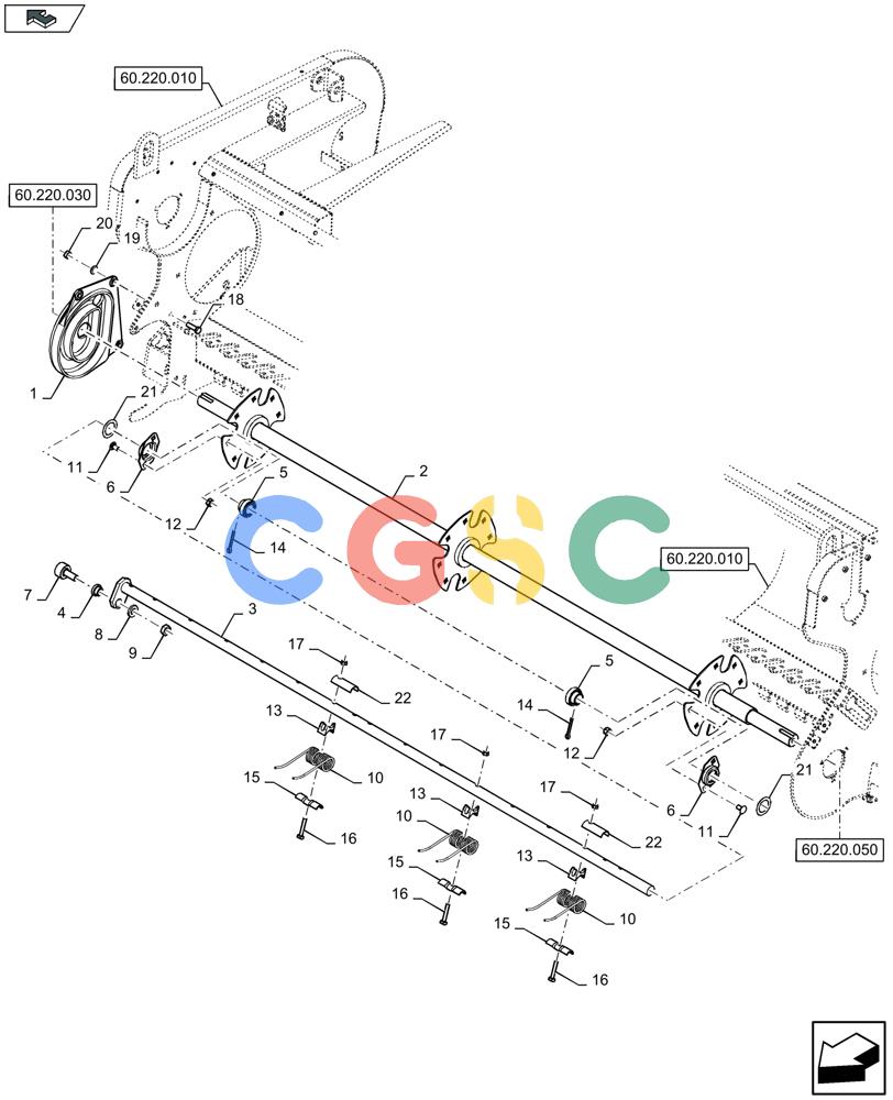凯斯零件查询(LB434S) - BALER (9/12-) (60.220.070) - PICK-UP, REEL - C084 Case Agriculture