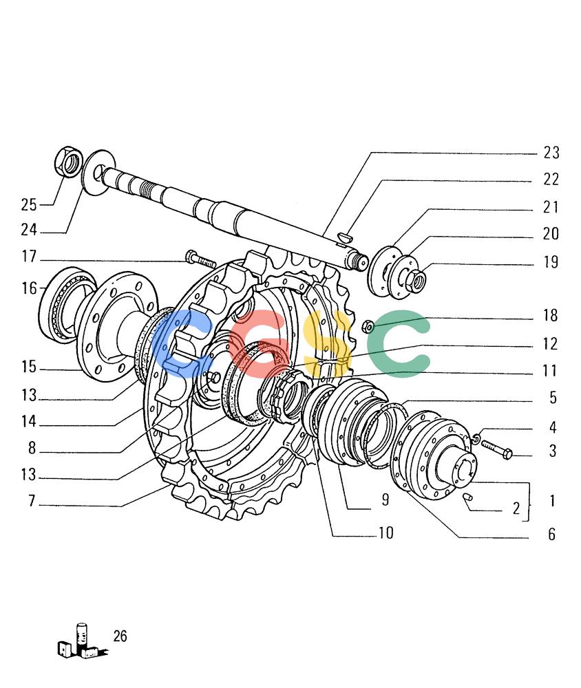 纽荷兰零件查询(FD145) - CRAWLER DOZER (N.A. VERSION) (10/98-) (1.277[04]) - SPROCKET New Holland Constructuion