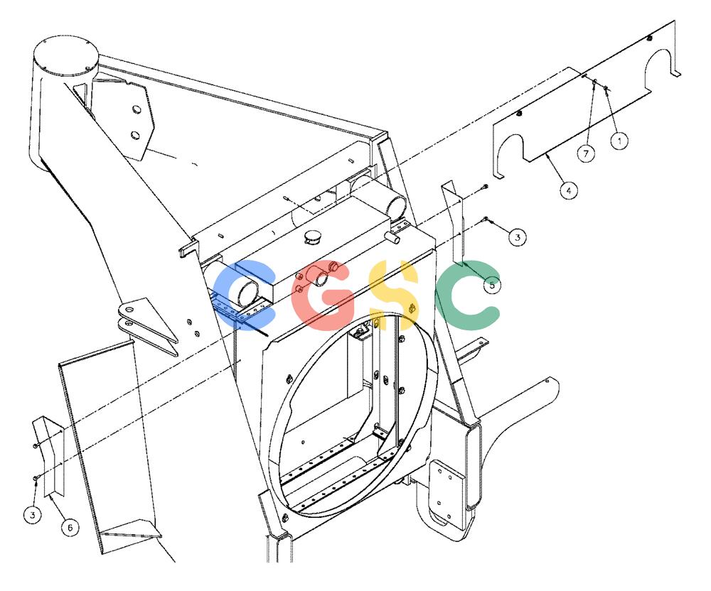 凯斯零件查询(FLX3330B) - FLOATER (12/99-9/02) (02-055) - BAFFLE ASSEMBLY (FLX3300B CASE ENGINE & FLX3330B) Case Agriculture