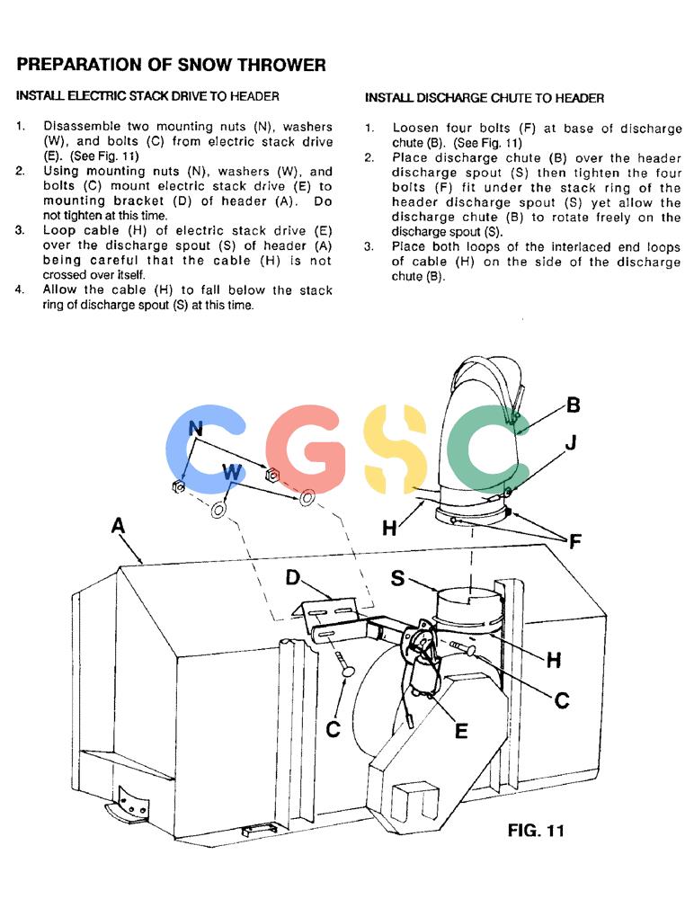 凯斯零件查询(56FTS) - CASE SNOW THROWER (1/86-12/92) (14) - PREPARATION OF SNOW THROWER Case Agriculture