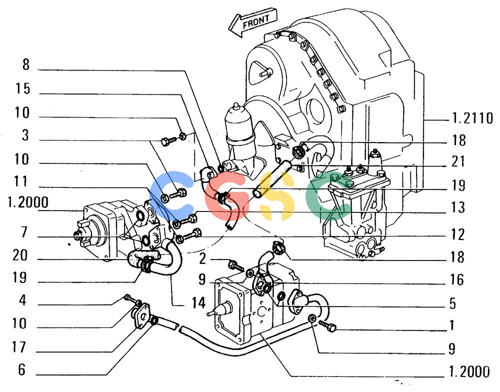 纽荷兰零件查询(FD14E) - CRAWLER DOZER (1.2200[001]) - TRANS. LUBRICATION SYSTEM New Holland Constructuion