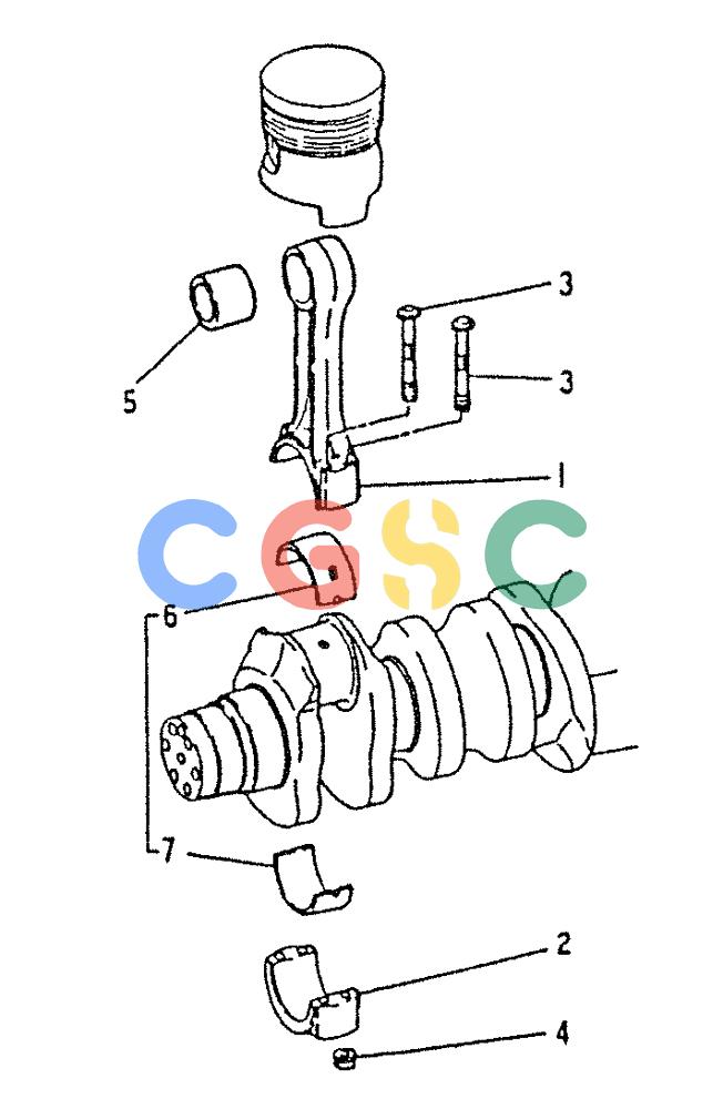 神钢零件查询(6D22-TC) - MITSUBISHI DIESEL ENGINE - K912, K912LC, & K916 (1/83-12/06) (01-009) - CONNECTING ROD & BEARING Kobelco