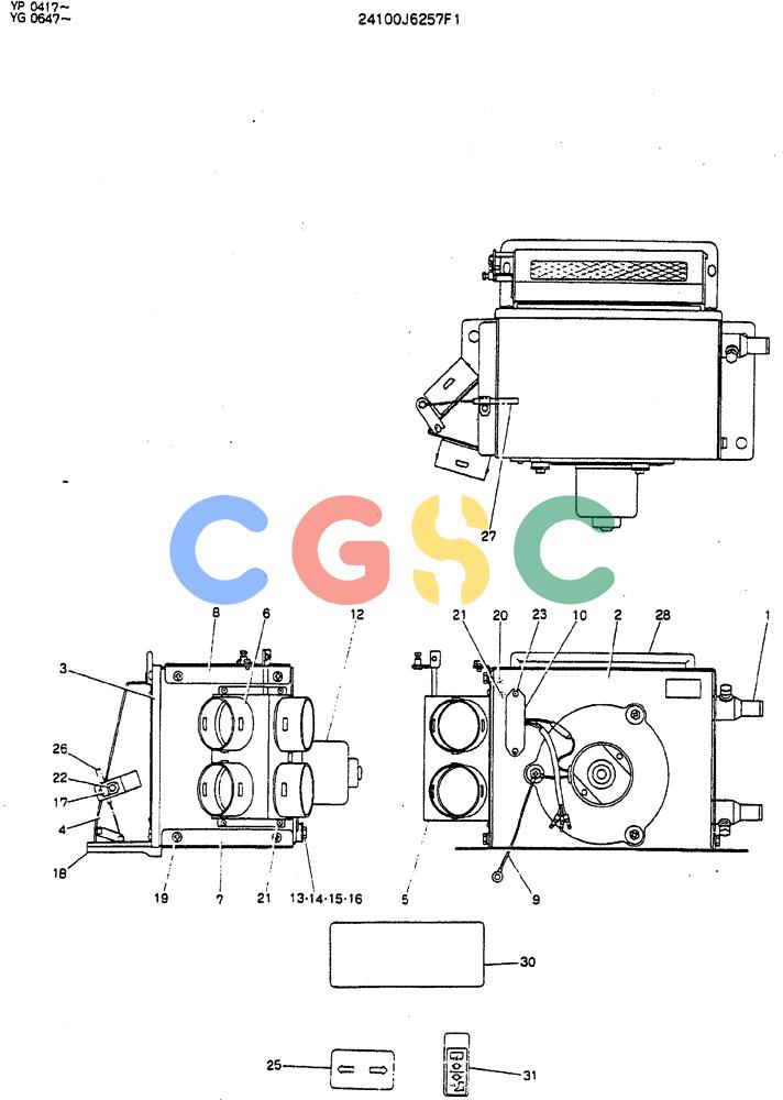 神钢零件查询(MD180LC) - EXCAVATOR ASN YG0647 (1/80-12/06) (05-012) - HEATER ASSY Kobelco