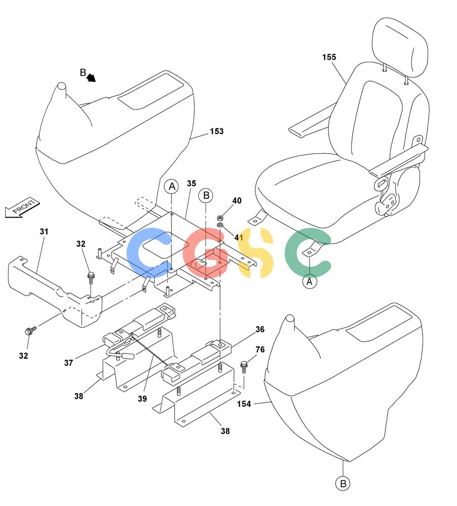 纽荷兰零件查询(E805) - CRAWLER EXCAVATOR (1/05-) (09-045-00[01]) - OPERATORS COMPARTMENT - SEAT New Holland Constructuion