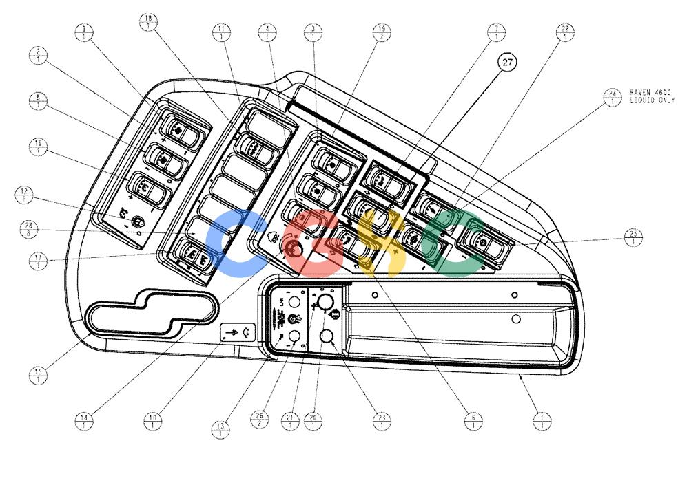 凯斯零件查询(810) - FLEX-AIR APPLICATOR - 2009 (9/09-12/11) (13-001) - FLEX-AIR® CONTROL PANEL-4600, 5000 Case Agriculture