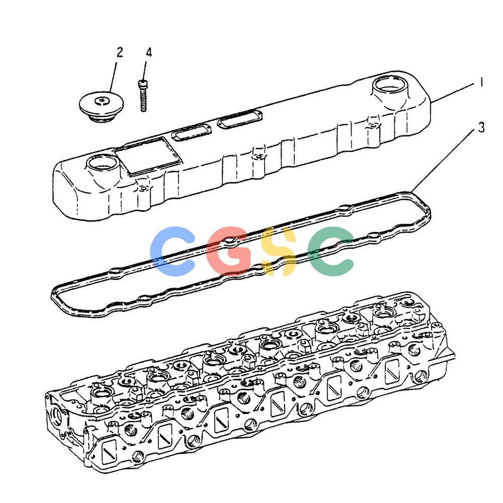 神钢零件查询(6DR5) - MITSUBISHI DIESEL ENGINE (1/06-12/06) (01-007) - ROCKER COVER Kobelco