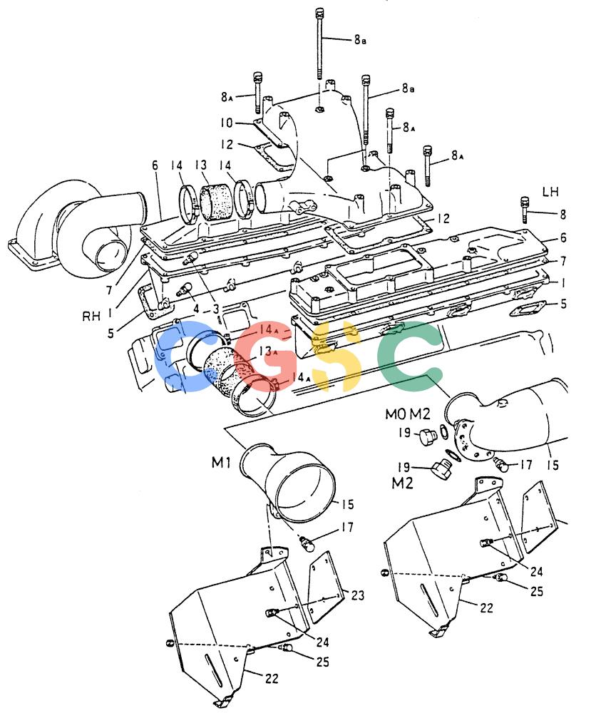 神钢零件查询(8DC9-T) - MITSUBISHI DIESEL ENGINE - K914 & K975 (1/79-12/06) (01-018) - INLET MANIFOLD Kobelco