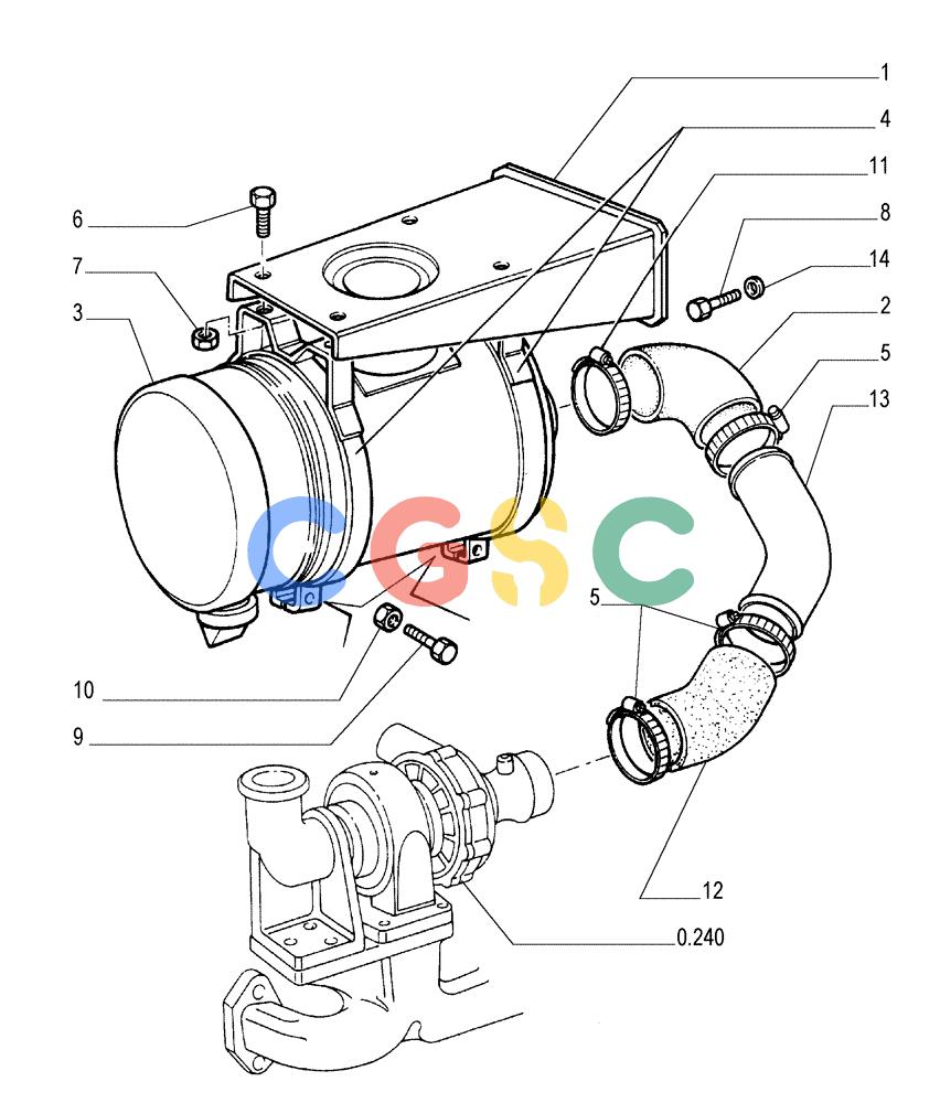 纽荷兰零件查询(FD175) - CRAWLER DOZER (N.A. VERSION)(S/N 061640 & AFTER) (1/93-) (0.540[01]) - DRY AIR CLEANER New Holland Constructuion
