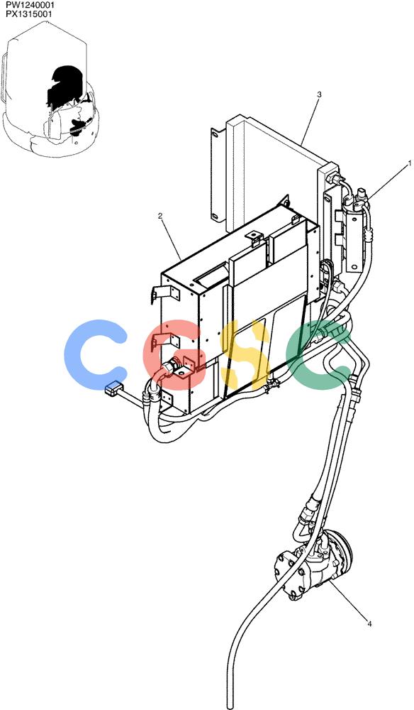 纽荷兰零件查询(E35SR) - COMPACT CRAWLER EXCAVATOR ASN PX13-15001 (N6TN61732) (NA) (1/06-) (05-017) - COOLER ASSY New Holland Constructuion