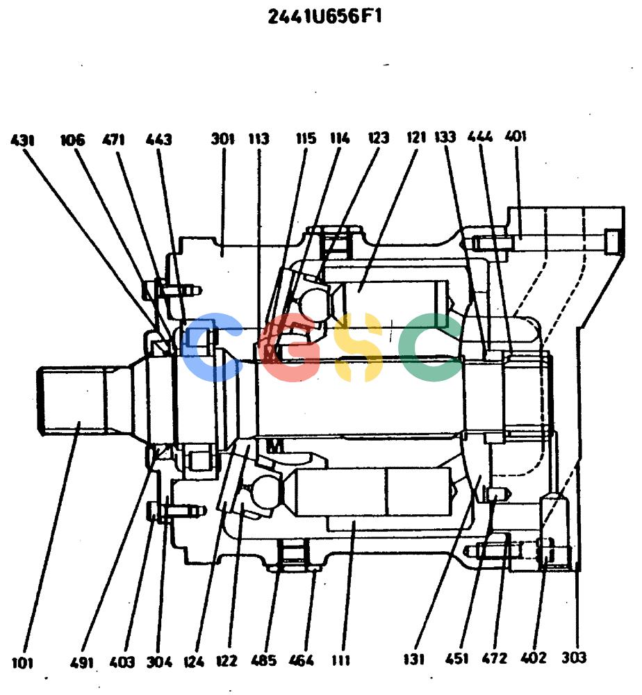 神钢零件查询(MD400LC) - EXCAVATOR BTW YS0101 - YS0200 (1/80-12/06) (09-052) - MOTOR ASSY, SWING Kobelco