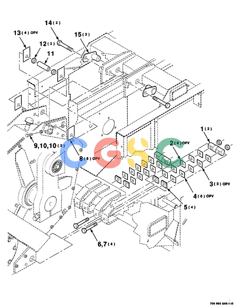 凯斯零件查询(8575) - CASE IH MID-SIZE RECTANGULAR BALER (NORTH AMERICA) (1/95-12/00) (02-022) - GEARBOX MOUNTING ASSEMBLY Case Agriculture