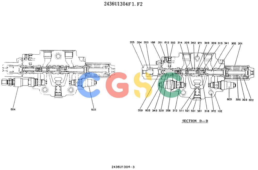 神钢零件查询(K912LC) - MARK II EXCAVATOR ASN YC-0301 (1/88-12/03) (11-016[03]) - VALVE ASSY, CONTROL Kobelco