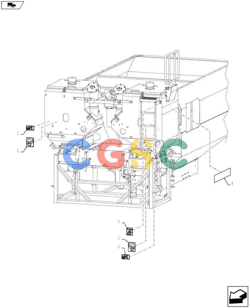 凯斯零件查询(810) - FLEX-AIR APPLICATOR - 2012 (2/12-) (90.108.06) - TRIPLE BIN DECALS Case Agriculture