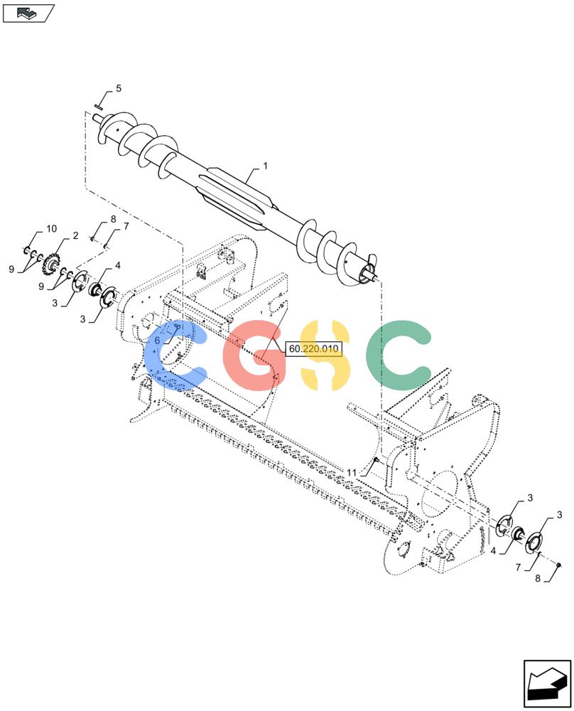 凯斯零件查询(LB434S) - BALER (9/12-) (60.220.090) - FEED ROLLER - C084 Case Agriculture