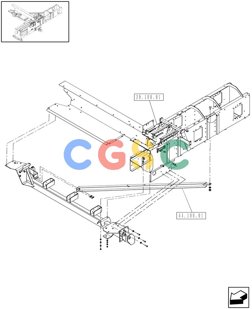 凯斯零件查询(SB551) - SMALL SQUARE BALER (9/08-12/15) (00.000.44) - PICTORIAL INDEX, AXLE Case Agriculture