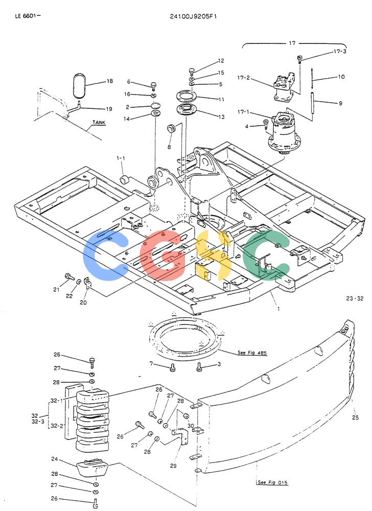 神钢零件查询(K903) - MARK II EXCAVATOR BTW LE6601 - LE7871 (1/88-12/03) (01-001) - FRAME ASSY, UPP Kobelco