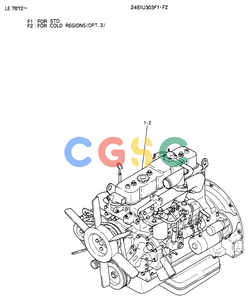 神钢零件查询(K903) - MARK II EXCAVATOR ASN LE7872 (1/88-12/03) (05-003) - ENGINE ASSY Kobelco