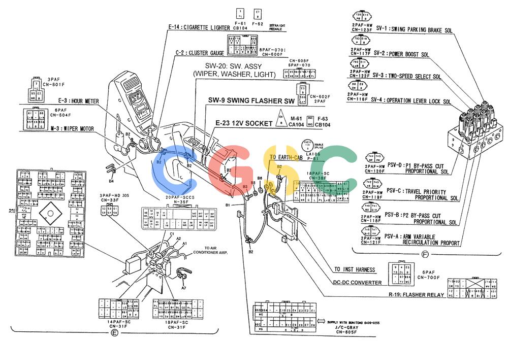 神钢零件查询(SK160LC) - DYNAMIC ACERA EXCAVATOR 11/2000 ASN YM02U0101 (11/00-12/02) (01-063[02]) - HARNESS ASSY Kobelco