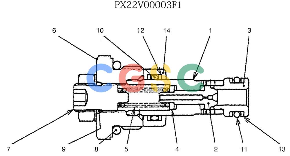 纽荷兰零件查询(E35SR) - COMPACT CRAWLER EXCAVATOR ASN PX13-15001 (N6TN61732) (NA) (1/06-) (07-018) - VALVE ASSY, RELIEF New Holland Constructuion