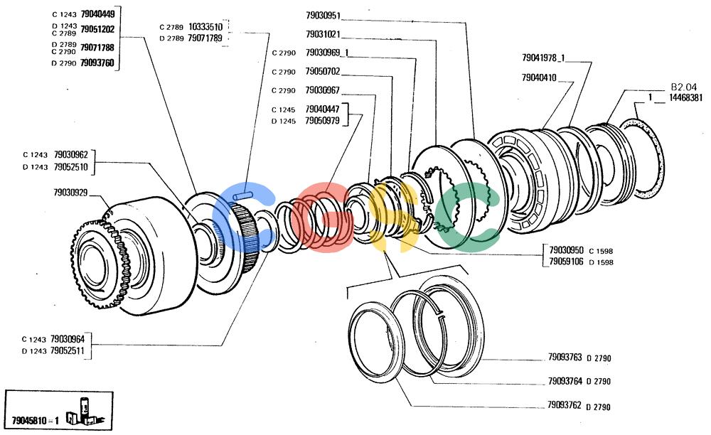 纽荷兰零件查询(FD20) - CRAWLER DOZER (B2.04/1A[001]) - TRANSMISSION CLUTCHES New Holland Constructuion
