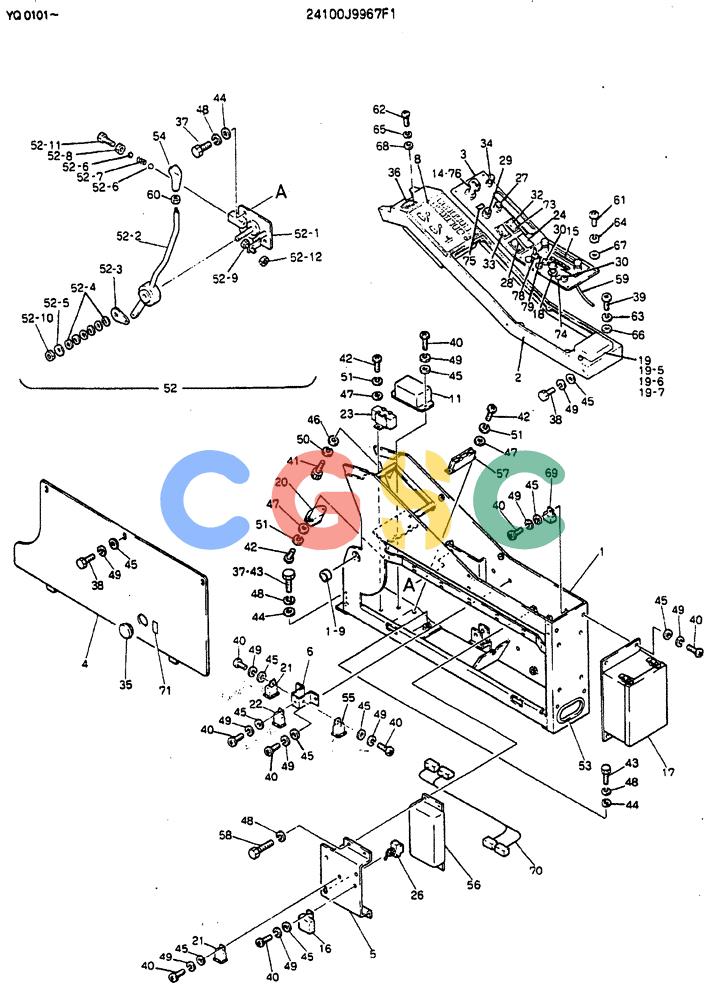 神钢零件查询(MD200BLC) - EXCAVATOR BTW YQ0101 - YQ0564 (1/80-12/06) (05-009) - PANEL ASSY, INST Kobelco