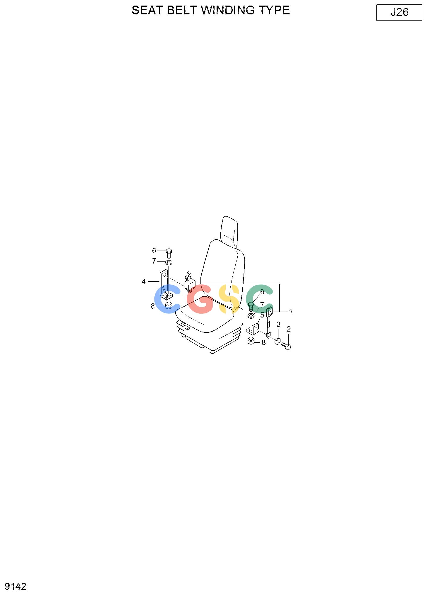 现代零件查询R16-7 SEAT BELT WINDING TYPEEPC Hyundai 