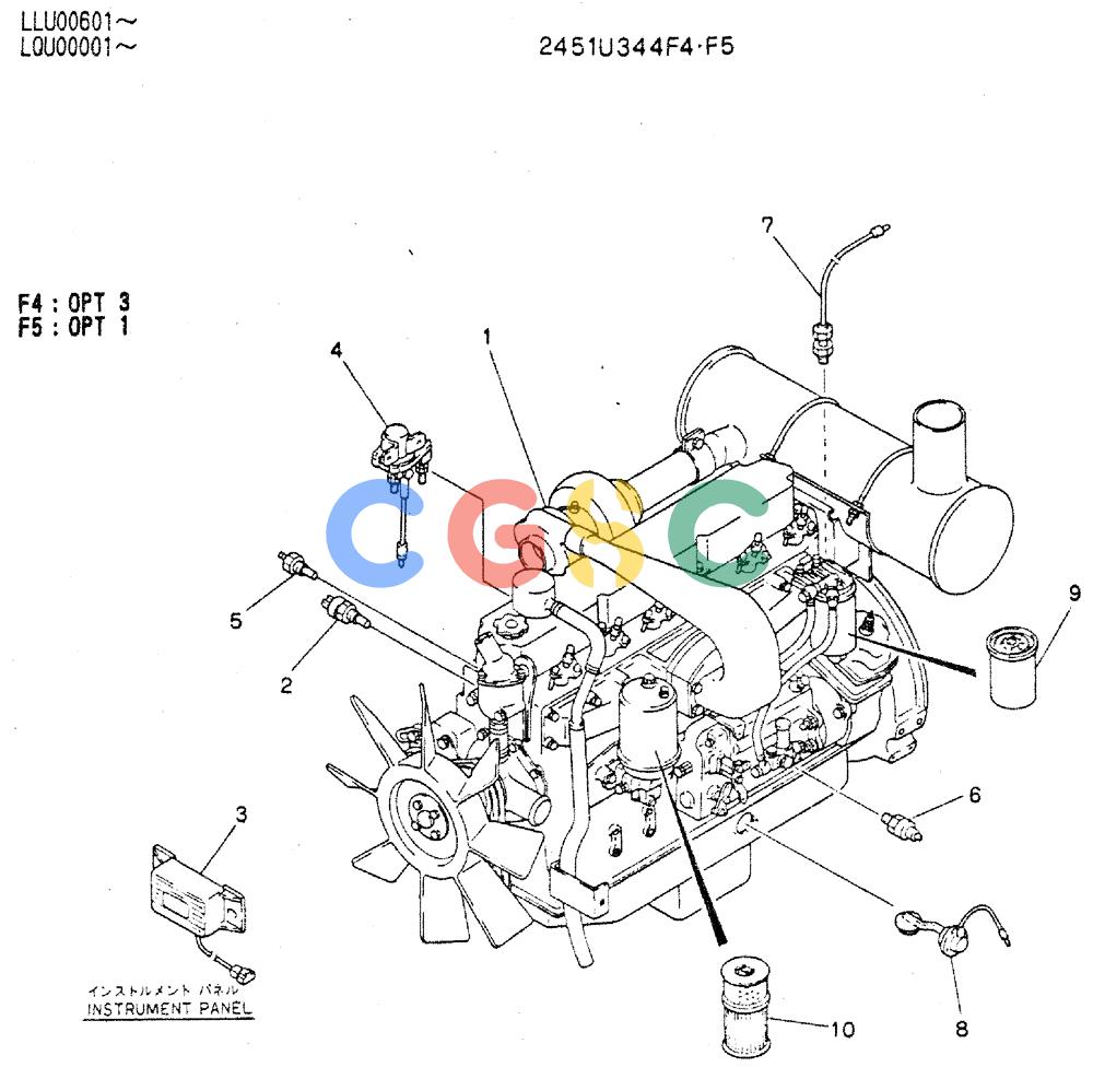 神钢零件查询(MD240C) - EXCAVATOR ASN LLU00601 (1/80-12/06) (05-002) - ENGINE ASSY Kobelco
