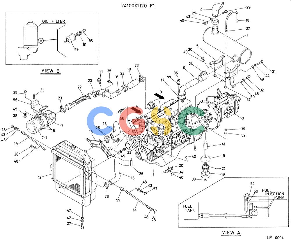 神钢零件查询(K905) - EXCAVATOR BTW LP0004 - LP0554 (1/82-12/03) (03-001[02]) - POWER PLANT Kobelco